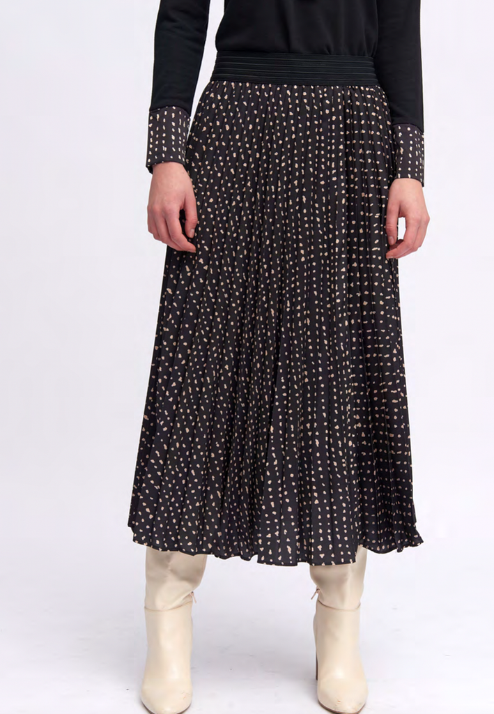 Gold foil pleated top midi skirt warehouse